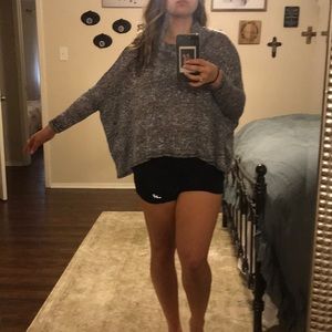 Knitted slouchy cowl necked sweater